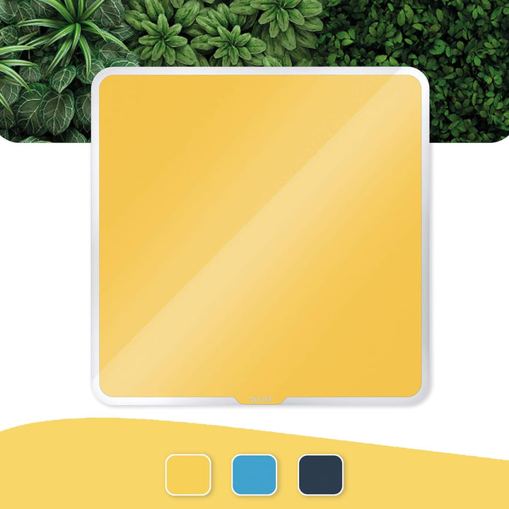 Leitz magnetisches Whiteboard aus Glas, 450 x 450, Warmes Gelb, Cosy-Serie, 70430019 450 x 450mm War