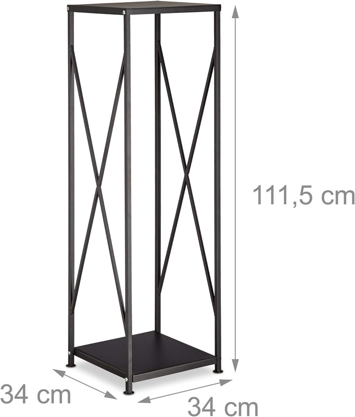 Relaxdays Kaminholzregal aus Stahl, pulverbeschichtetes Brennholzregal, Kaminholzständer HBT 111x34x