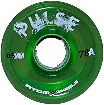 ATOM SKATES Quad Roller Räder Puls/Outdoor/Härte 78A Grün 1 pack - 4 wheels, Grün 1 pack - 4 wh