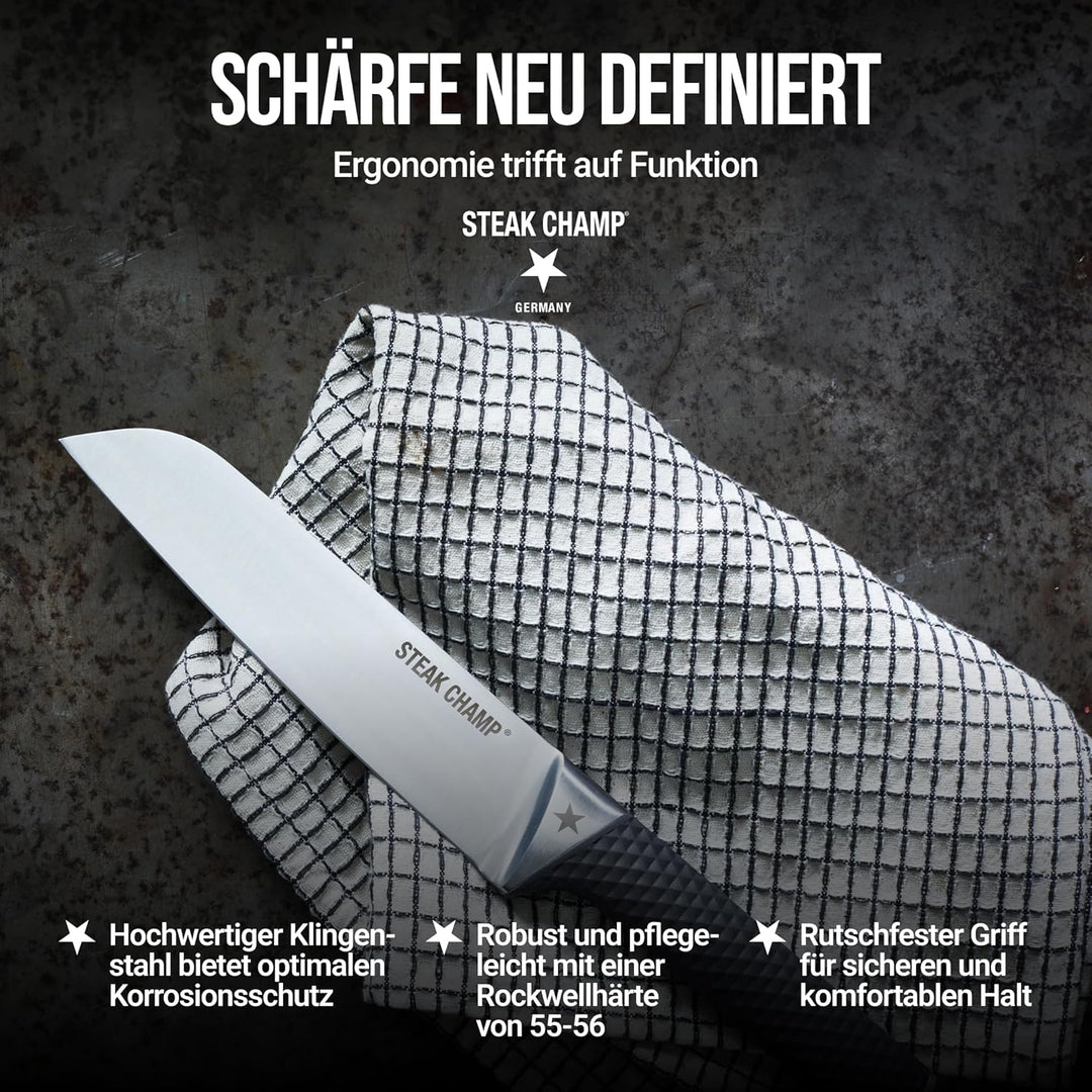 Steak Champ Kochmesser Kitchen Pro, 19 cm: Scharfes Allzweckmesser, aus hochwertigem Klingenstahl, h