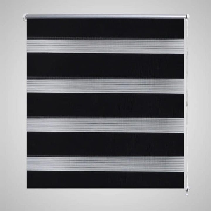 WIFESE Doppelrollo Seitenzug 120x175 cm schwarz Rollos FüR Fenster Ohne Bohren Verdunkelungsrollo Fe