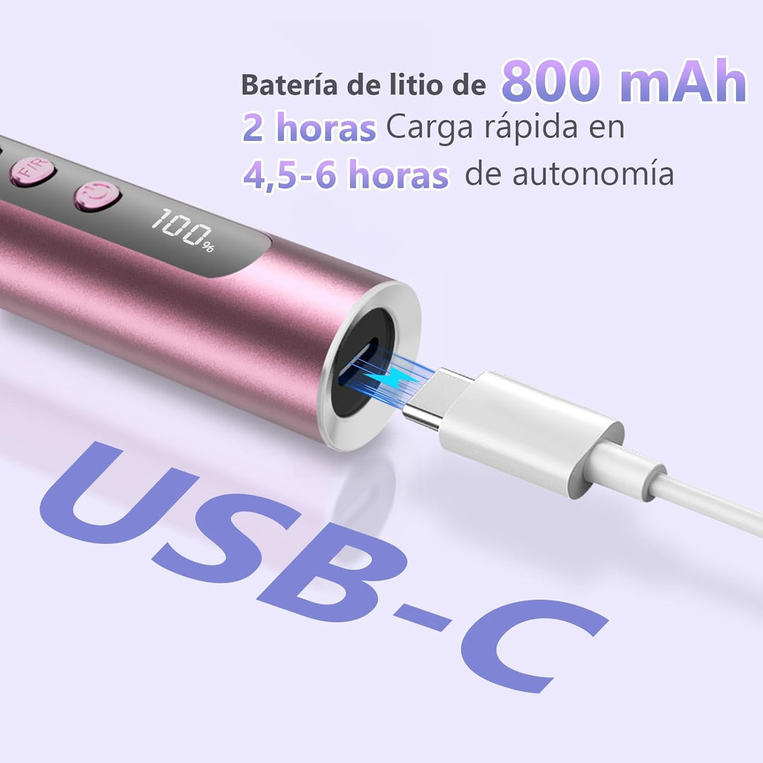 POFIBO Nagelfräser Kabellose 35000 U/Min Nagelfräser für Gelnägel - Professioneller Nail Drill für G