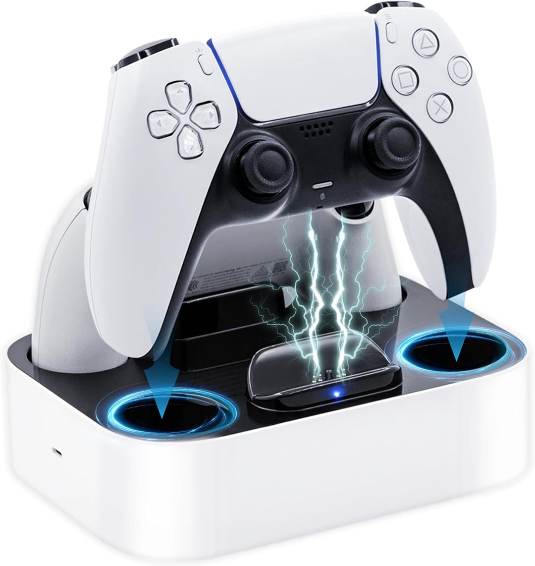 Mcbazel Ladestation PS5 Controller, PS5, Doppel-Ladegerät, Schutz gegen Überhitzung, dreifacher Schu