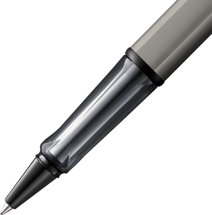 LAMY Lx Tintenroller 357 – Rollpen aus Aluminium, edel eloxiert in der Farbe Ruthenium mit transpare