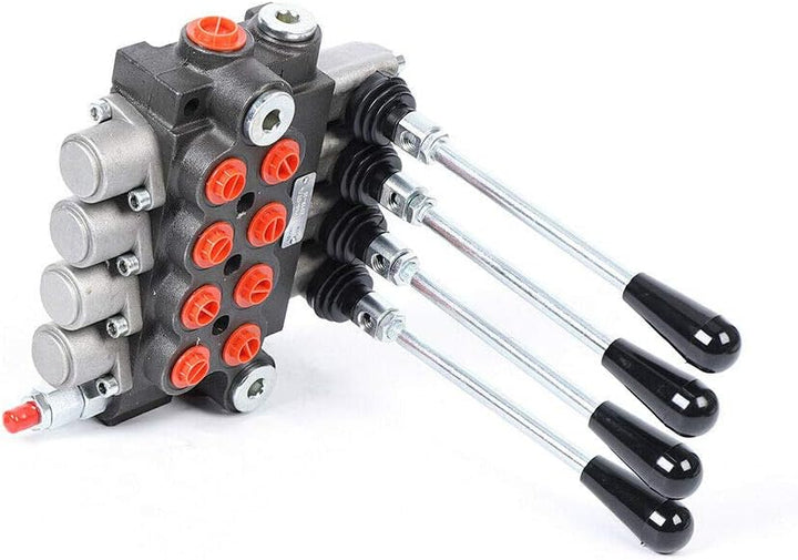 BJTDLLX Hydraulikventil Handhebelventil Steuergerät 4P40 Hydraulisches Wegeventil 4 Fach Adjustable