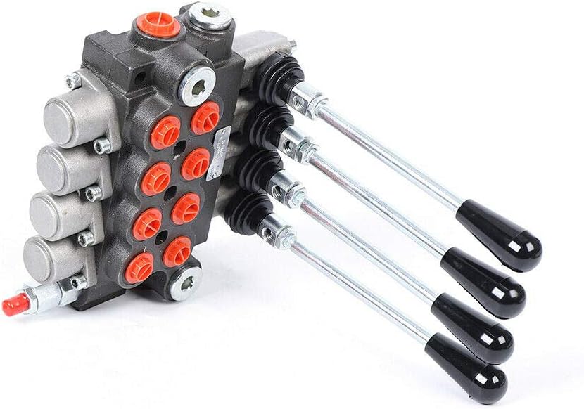 BJTDLLX Hydraulikventil Handhebelventil Steuergerät 4P40 Hydraulisches Wegeventil 4 Fach Adjustable