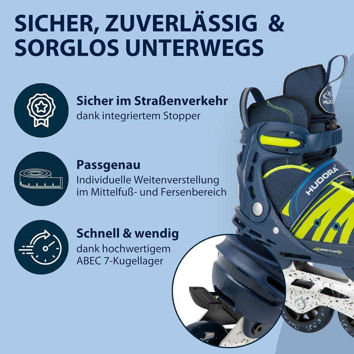HUDORA Inlineskates Comfort, Softboot Inliner für Kinder, Jugendliche und Erwachsene - Verschiedene