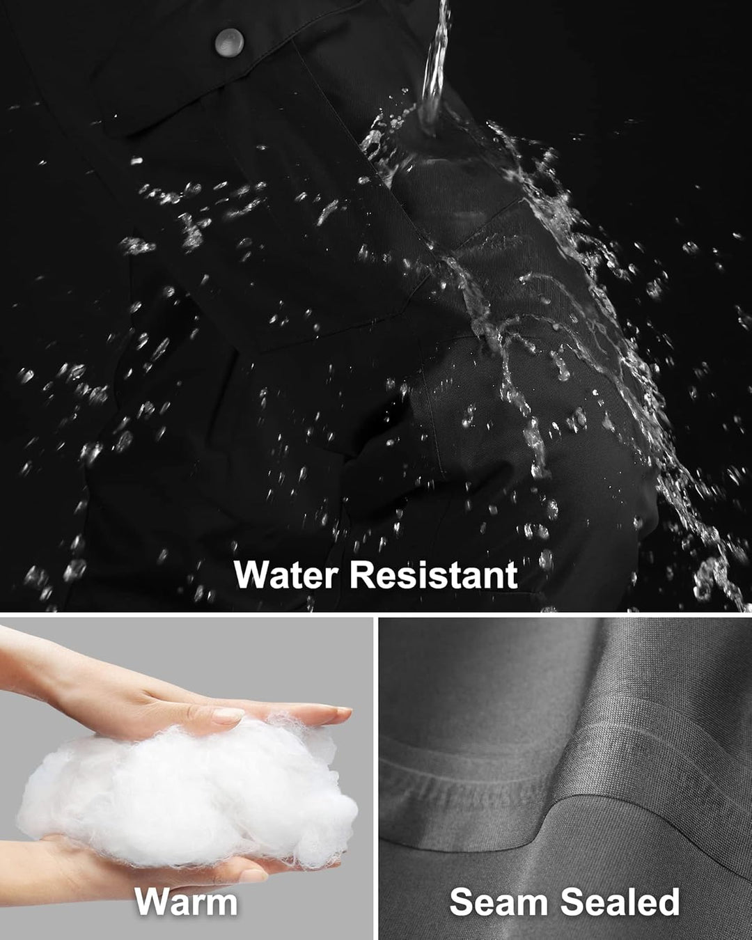 33,000ft Damen Skihose Outdoorhose Wasserdicht Winddichte Softshellhose Warme Gefütterte Thermohose