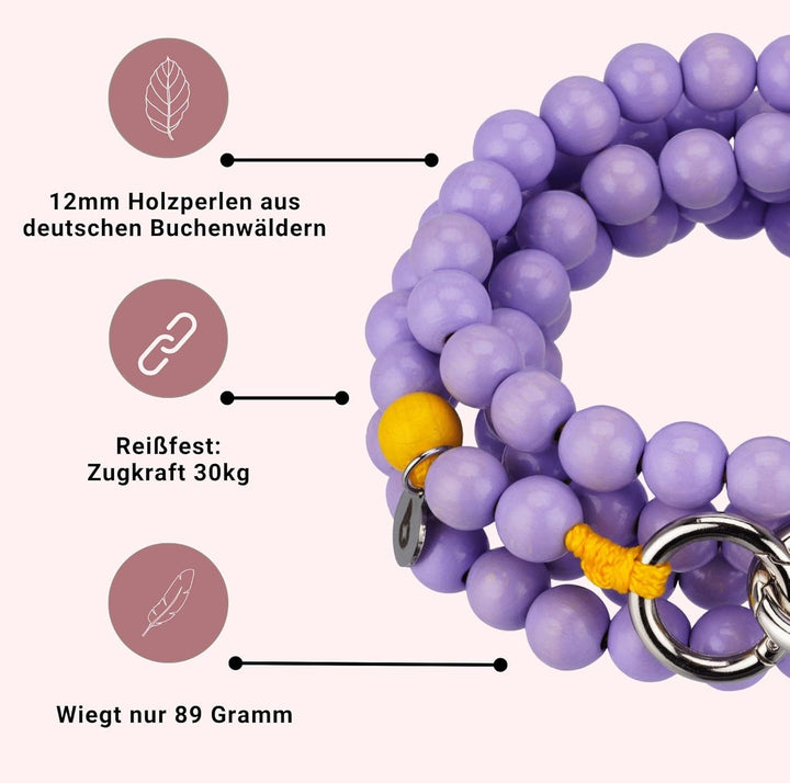 beadstars Perlen Handykette Universal zum UmhÀngen inkl. Patch und Geschenkbox, handgefertigt in Deu