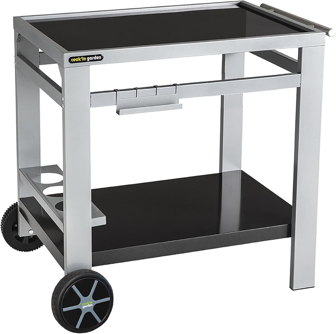 Cook'in Garden Media M Gartenwagen für Grill/Plancha/Arbeitsplatte – L 93,5 × B 67 × H 80,5 cm