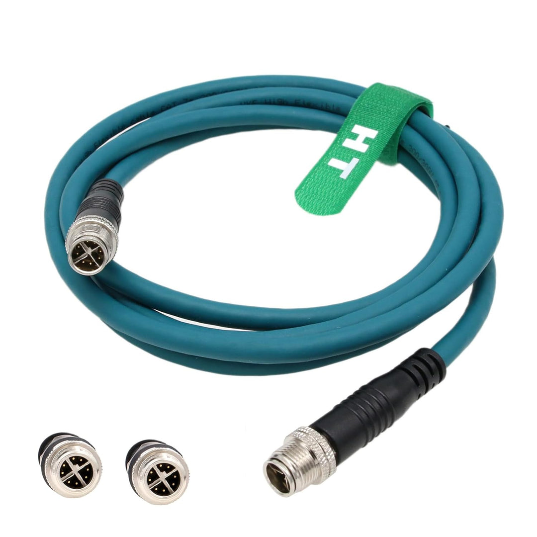 HangTon M12 Ethernet Cat7e Kabel für Cognex Sensor Kamera Netzwerk 8-polig X-codiert auf 8-polig X-C