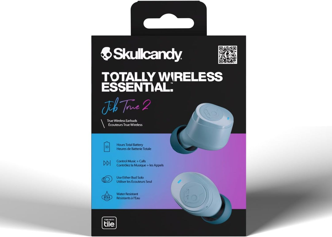 Skullcandy Jib True 2 Kabelloser In-Ear Kopfhörer, 32 Std. Akkulaufzeit, Mikro, Kompatibel mit iPhon