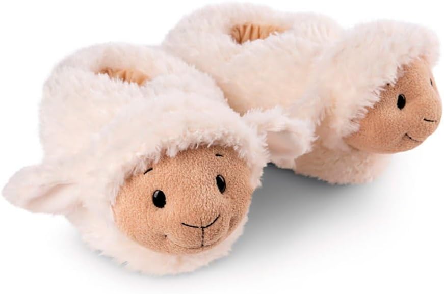 NICI 49041 Schaf Sheepmila Grösse (M) 34-37 beige-Nachhaltige warme Kuscheltier Hausschuhe für Junge