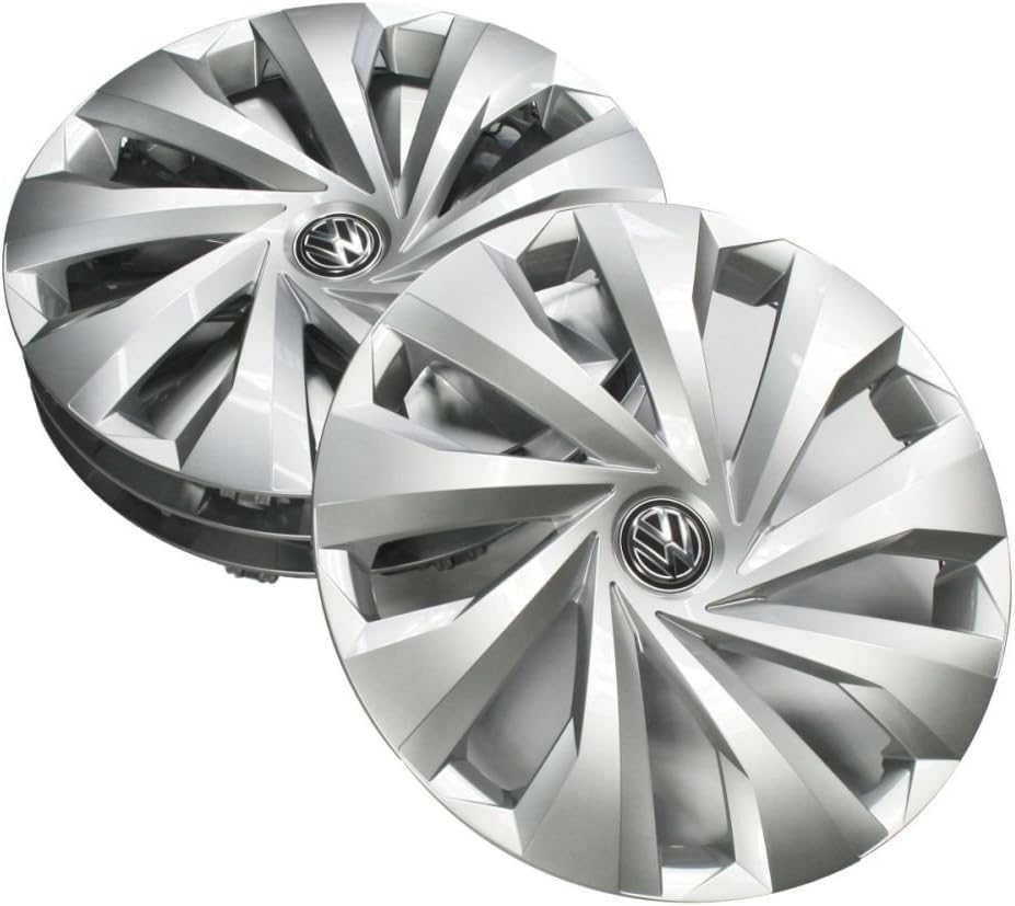 Volkswagen 2G0071455 Radkappen 15 Zoll Radzierblenden Silber (4 Stück) Radblenden Kappen Stahlfelgen