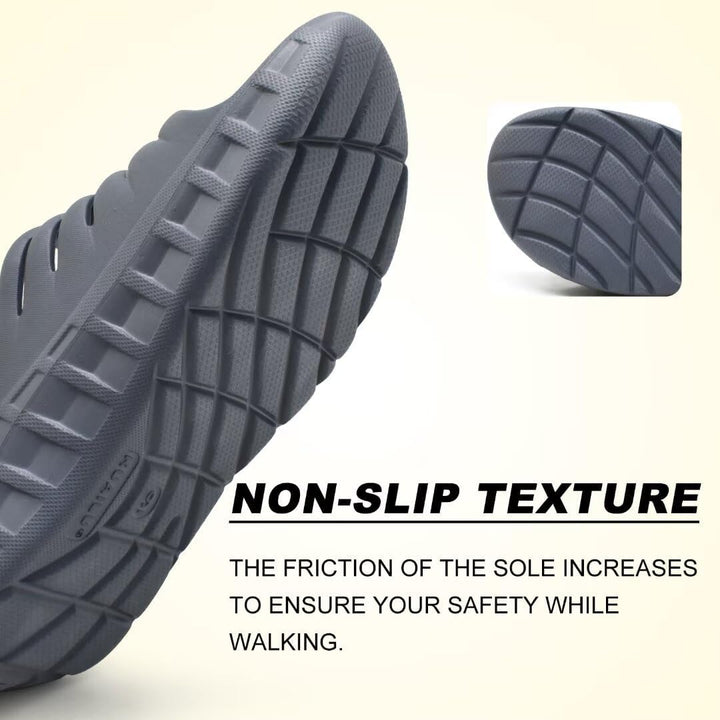 KuaiLu Recovery Sandalen Herren Bequeme Plantarfasziitis Schlappen Orthopädische Offene Zehen Männer