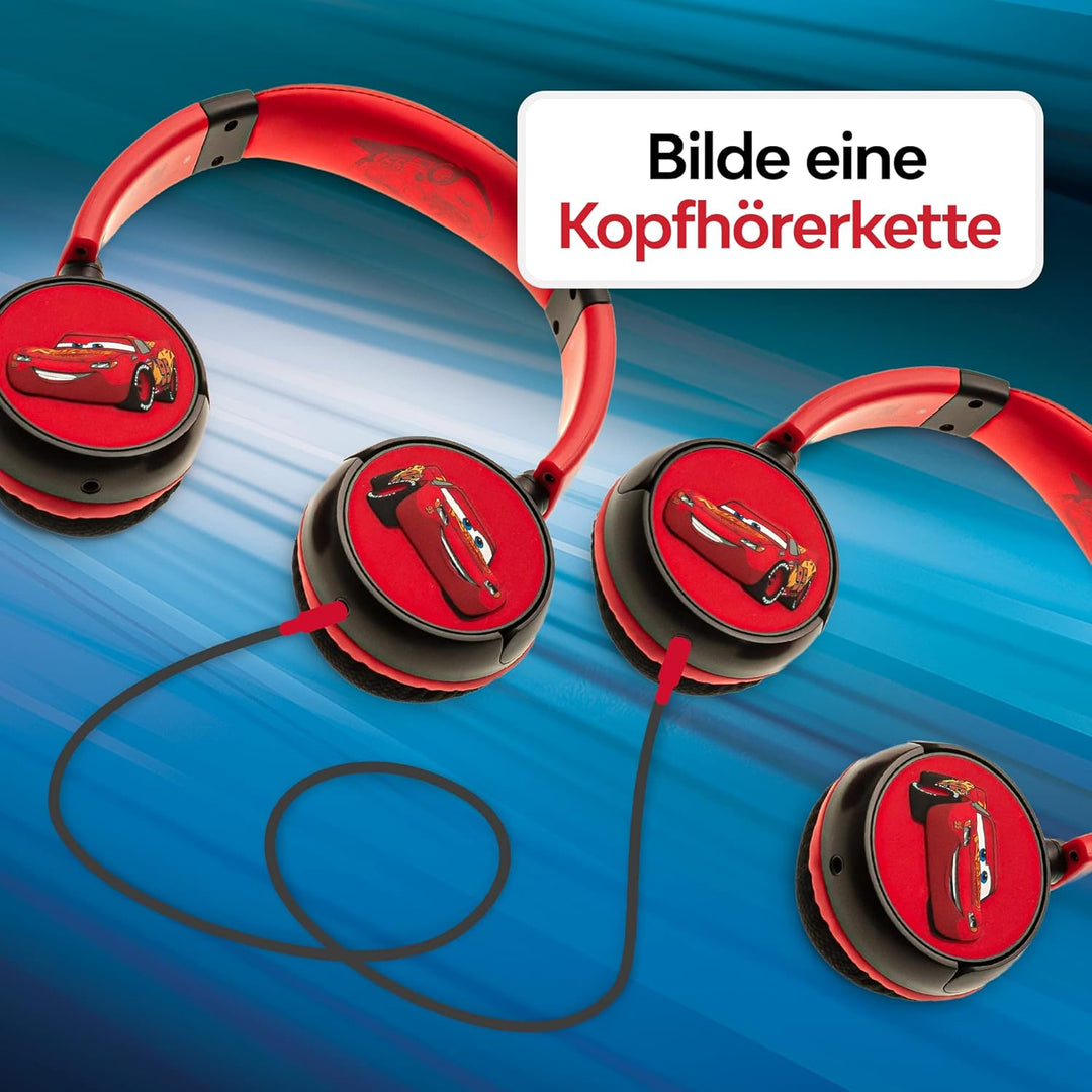 Pebble Gear Disney Pixar Cars Kids Tablet-Tasche & Kopfhörer, kindersichere Lautstärkebeschränkung,