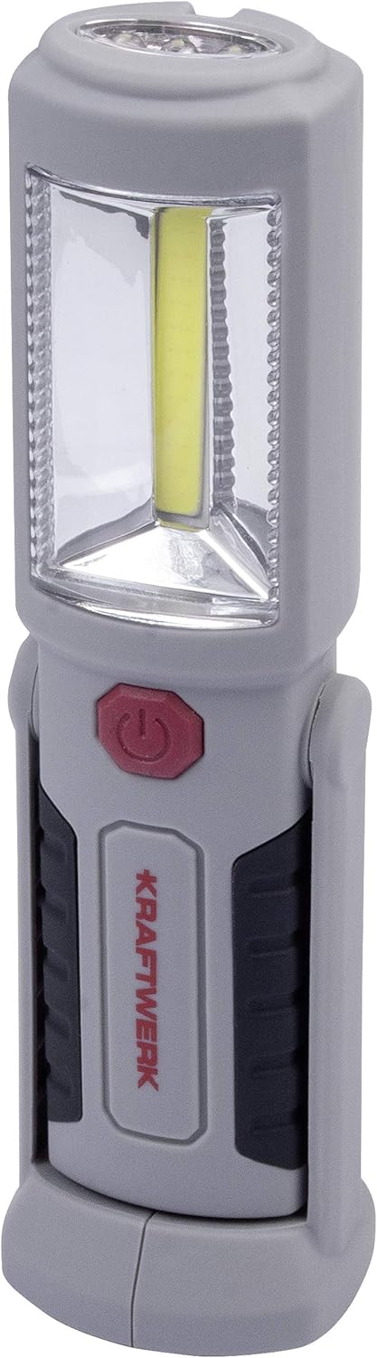 Kraftwerk 32069 COB Akku-Handlampe 2W+3 LED, Grau/Schwarz