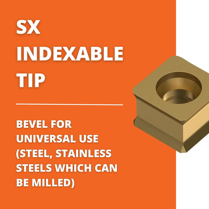 Fein Wendeschneidplatte SX (10 Stück, für die universelle Anwendung Stahl, fräsbare Edelstähle, für