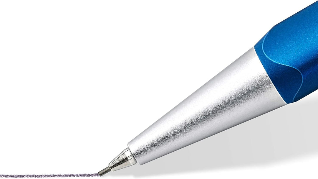 STAEDTLER TRX 766TRX3 07ST Drehbleistift (ergonomische Dreikantform, matte samtweiche Aluminium-Ober