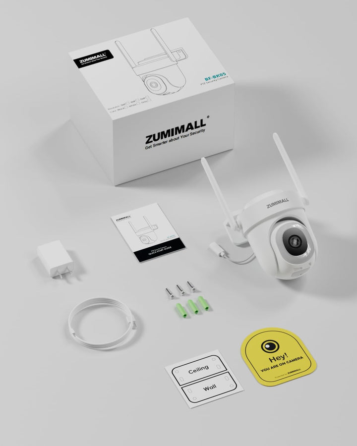 ZUMIMALL 5G/2,4GHz Überwachungskamera Aussen 2.5K 5MP WLAN Kamera Überwachung aussen Kabelgebunden,