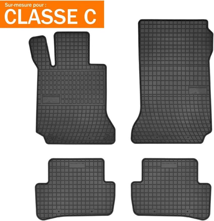 DBS Gummifussmatte Auto - nach Mass- Autofussmatten - 4-teilig - hochwertiger Gummi - geruchslos - A