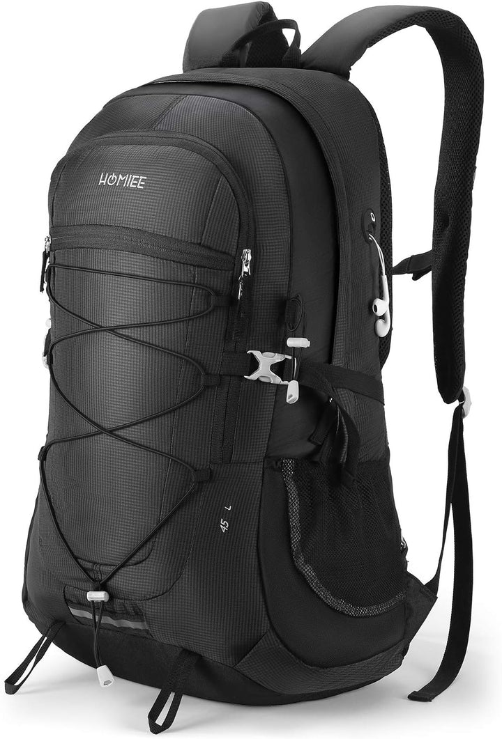 HOMIEE Wanderrucksack 45L, Herren Damen Wasserdichter Rucksack Trekkingrucksack Reiserucksack, Outdo