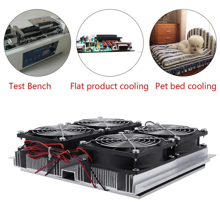 Fafeicy Halbleiterkühler, 12V 240W Halbleiter-Kühlplatten-Thermoelektrikühler mit Lüfter für Testben