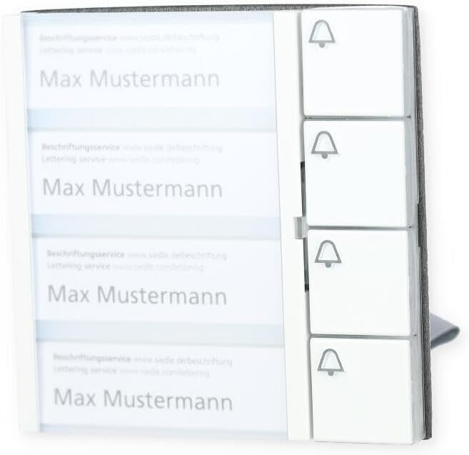 Siedle 2544212 Tastenmodul 4 Tasten 1 mit N-System, TM 612-4 W, weiss