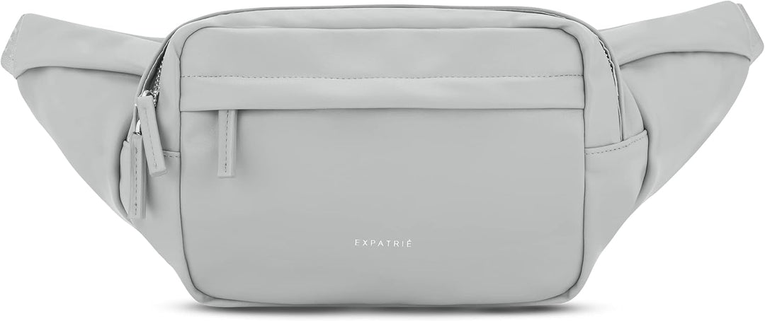 Expatrié Bauchtasche Damen Grau - Justine - Brusttasche für Reise, Festival & Sport - Stylische Bumb