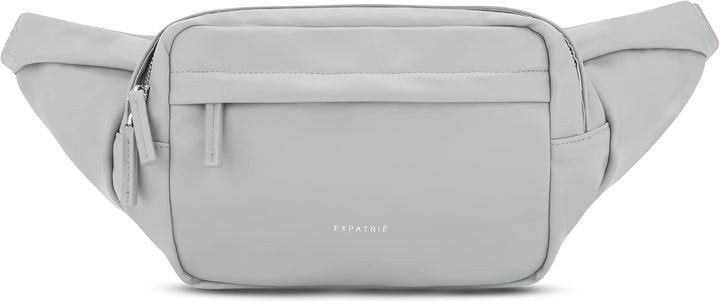 Expatrié Bauchtasche Damen Grau - Justine - Brusttasche für Reise, Festival & Sport - Stylische Bumb