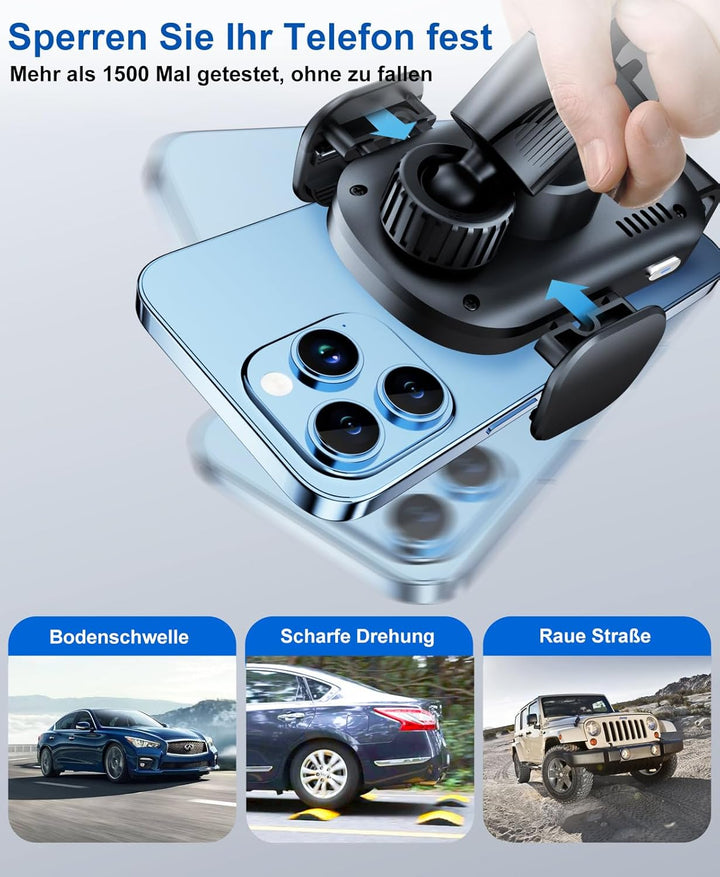 Beeasy 15W Fast Wireless Charger Auto - Handyhalterung Auto Mit Ladefunktion - Automatischer Indukti