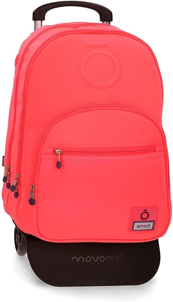Enso Basic Doppelfach-Rucksack mit Trolley Orange 32x46x17 cms Polyester 25.02L Koralle Doppelter Ru