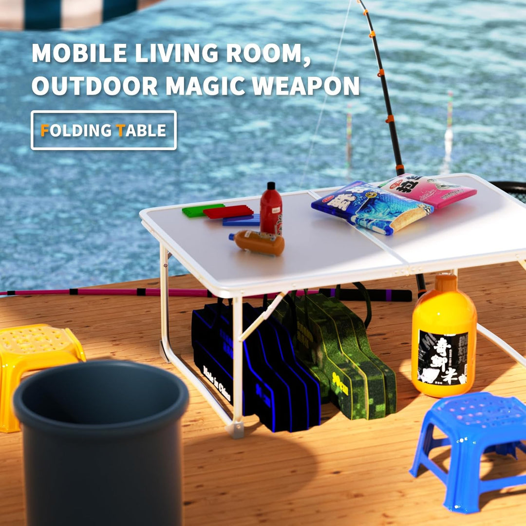 Yiyai Campingtisch Klappbar Faltbar Klapptisch Aluminium - 60 x 40cm Leicht Tisch Camping Tisch Klei