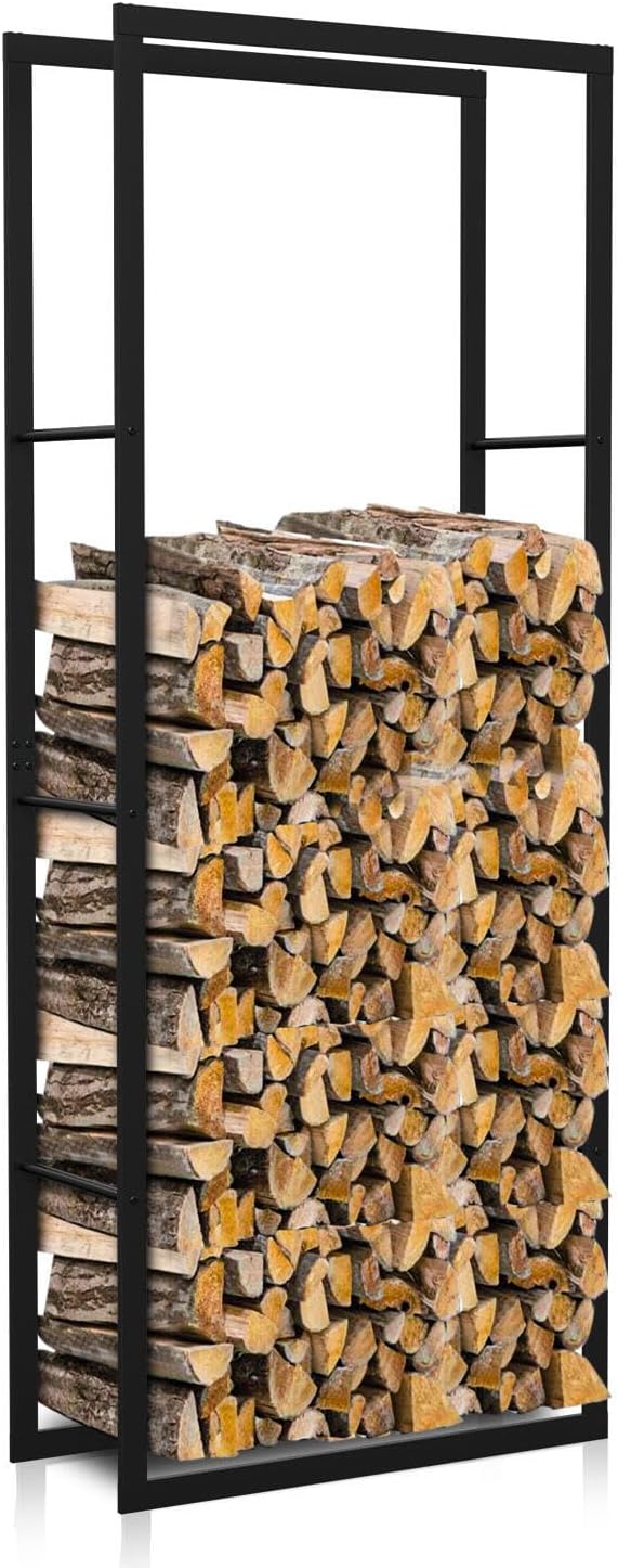 Ansobea 150x60x25cm Kaminholzregal Brennholzregal Feuerholzregal Holzhalter Kaminholzregal Aussen Me