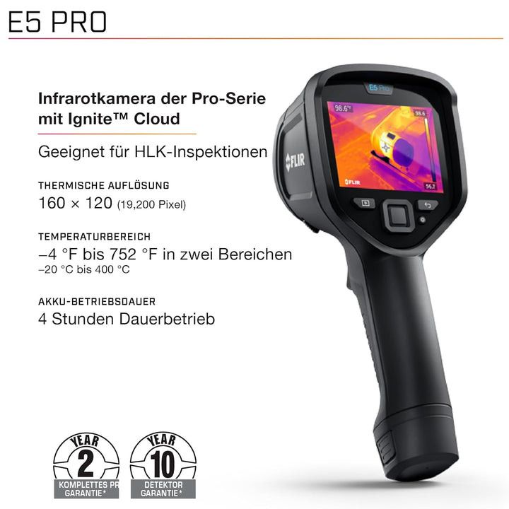 FLIR E5 Pro - Commercial Thermal Imaging Camera with Wifi. High Resolution Infrared Cameara with FLI