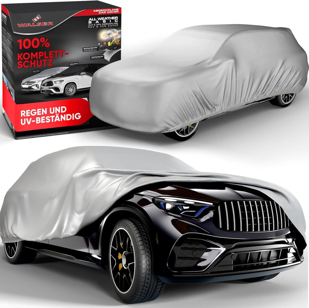Walser Abdeckplane Auto All Weather Basic, Abdeckplane wasserdicht, 100% wetterfeste Auto Abdeckplan