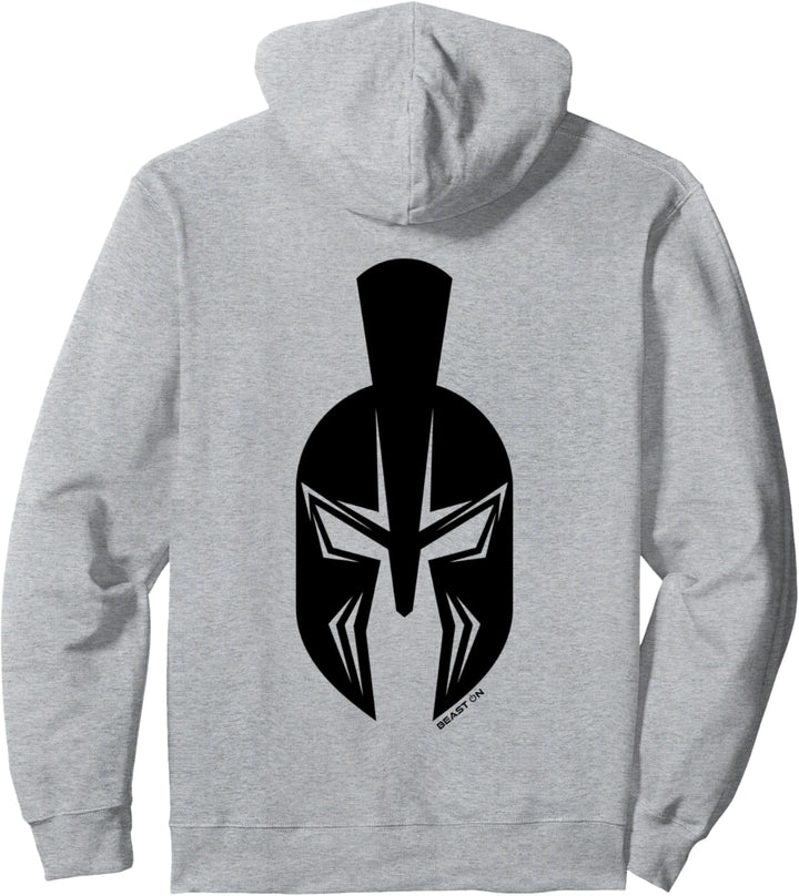 Gladiator Helm Grosser Spartaner Helm Gym Rücken Motiv Druck Pullover Hoodie