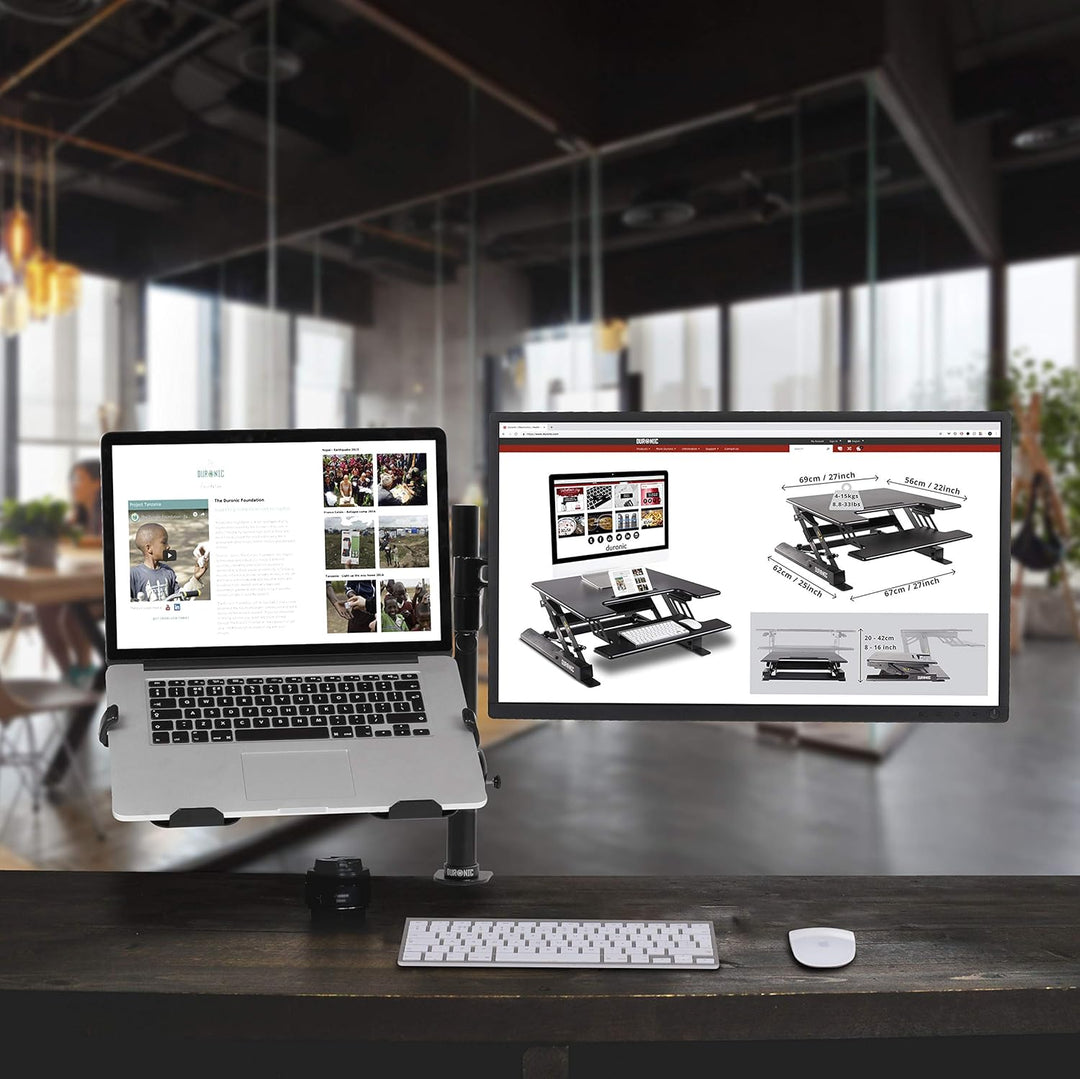 Duronic DML7 Laptop- | Tablet-Halterung | kompatibel mit Allen Duronic Monitorhalterungen, DML7