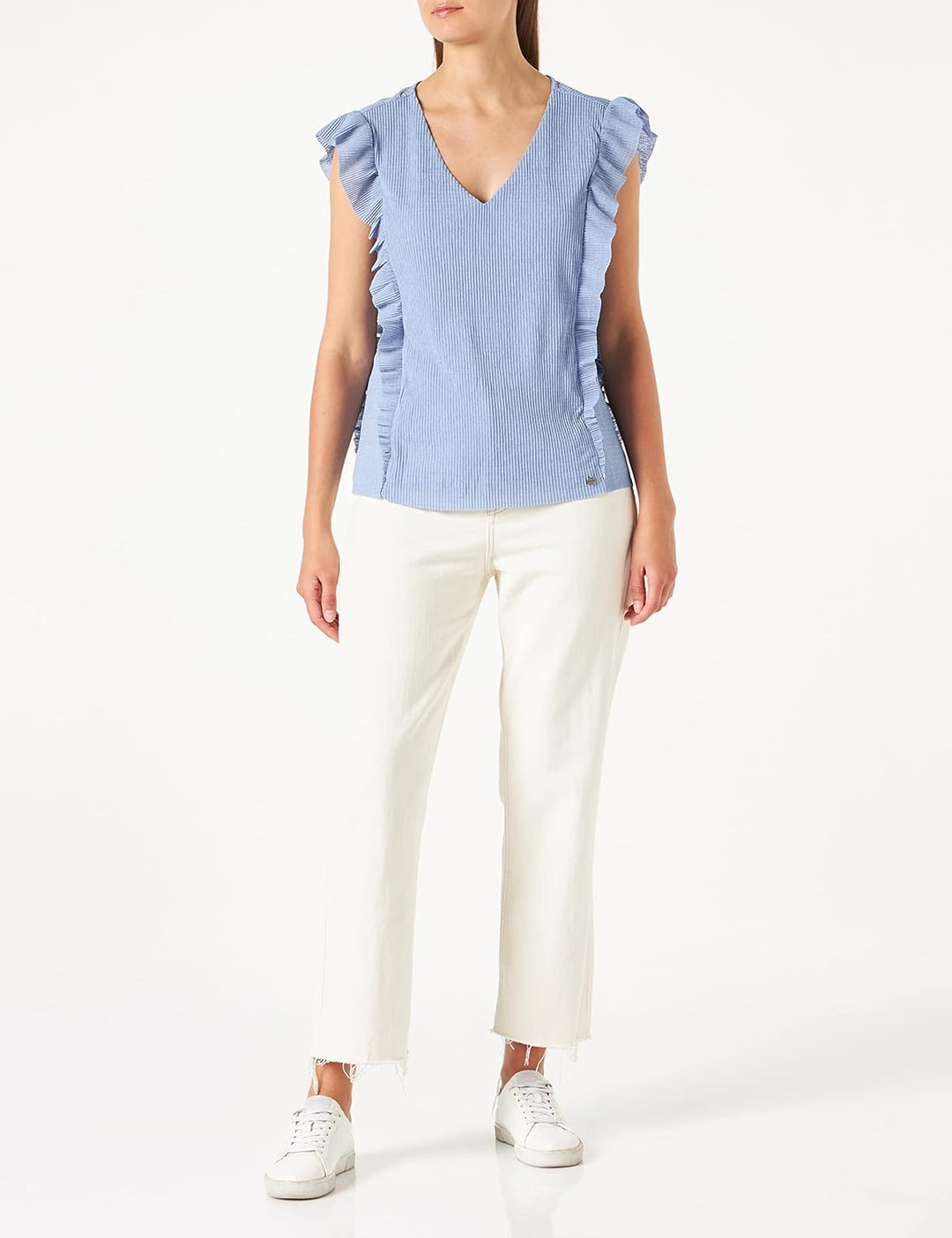 GARCIA Damen T-Shirt M Lavender Blue, M Lavender Blue