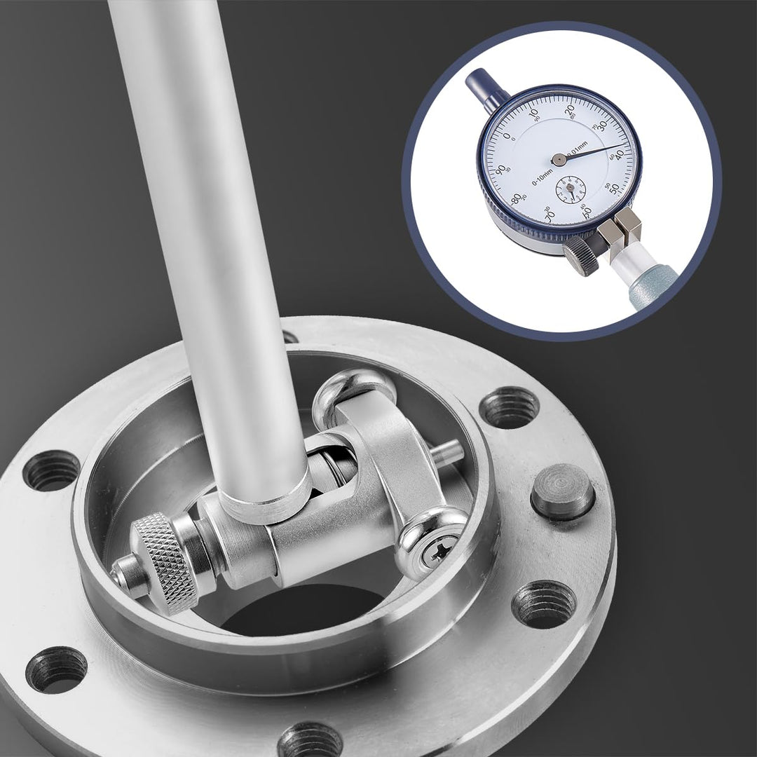 BEBANG Zylinder Messuhr Set 50-160MM (1.97"-6.23")Anzeige 0.01MM(0.0003"),Isolierte Griffe für tiefe