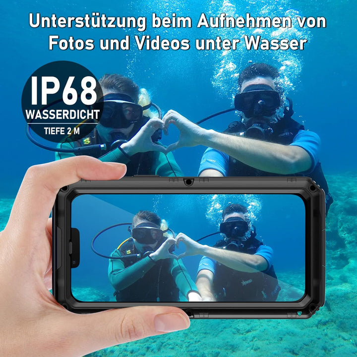 Beeasy für iPhone 13 Pro Wasserdicht Outdoor Hülle (6,1"), Stossfest Panzerhülle Militär 360 Grad Sc