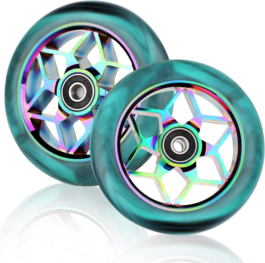 DBREAKS Stunt Scooter Rollen, 2 Stück Scooter Ersatzräder, 110mm Scooter Räder mit ABEC, 9 Kugellage