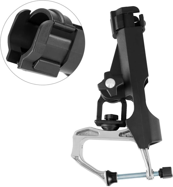 QWORK® 2 Stück Angelrutenhalter für Boote, Fischerboot, Kajak - 360 Grad Einstellbare Rutenhalter -