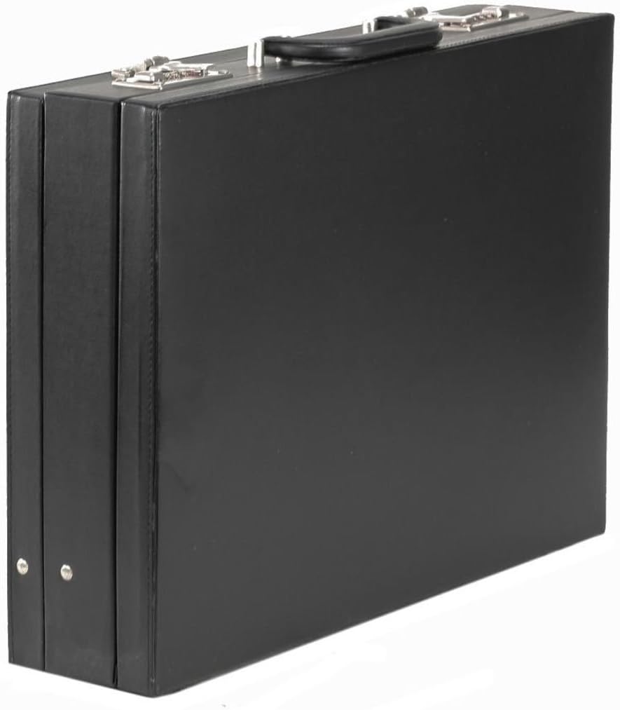 Bowatex Aktenkoffer Pilotenkoffer Akten Koffer Erweiterbar Schwarz 44 x32x11cm