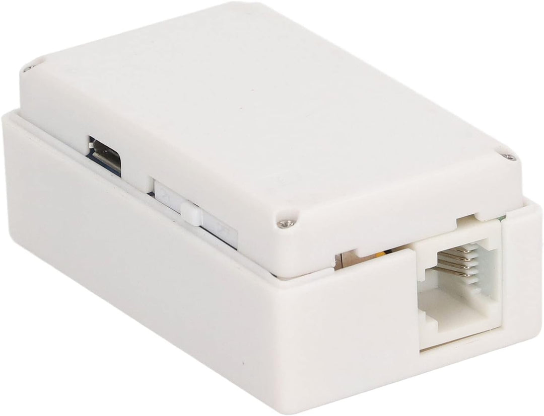 TELREC01 Telefonrecorder, RJ11-Schnittstelle, Micro-USB-Ladeschnittstelle, Weisses Telefonleitungsau