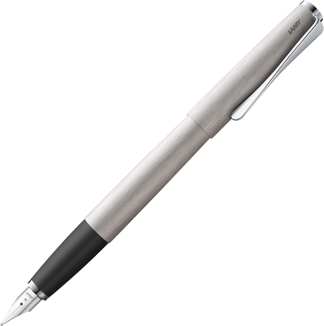 LAMY studio Füllhalter 065 - Füller aus rostfreiem Edelstahl, strichmattiert in der Farbe Silber mit