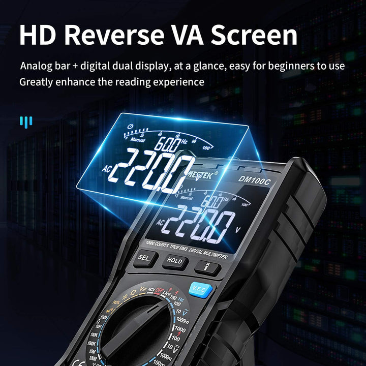 Digital Multimeter Spannungsprüfer AC DC Strommessgerät Stromzähler MESTEK Auto/Manueller Bereich Tr
