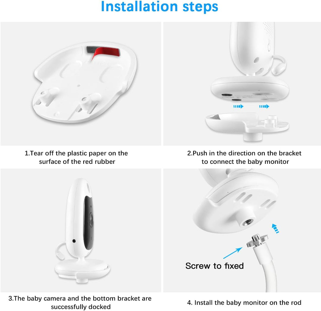 HOLACA Babyphone Halterung für BOIFUN Babyphone mit Kamera 2,4 Ghz, Flexibler Ständer Kompatibel mit