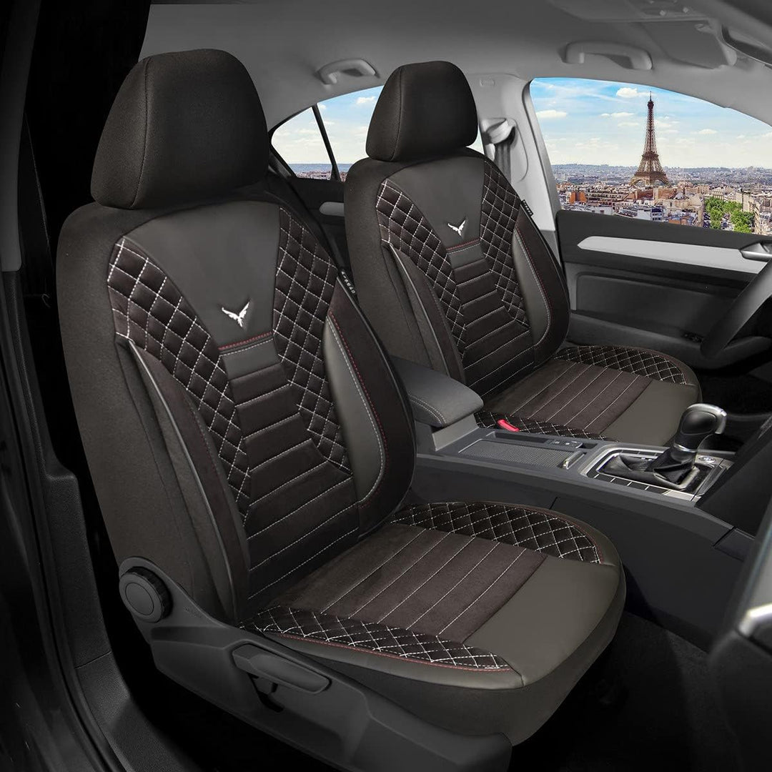 BREMER SITZBEZÜGE Mass Auto Schonbezüge kompatibel mit VW Passat B8 Fahrer & Beifahrer Set ab 2014 /