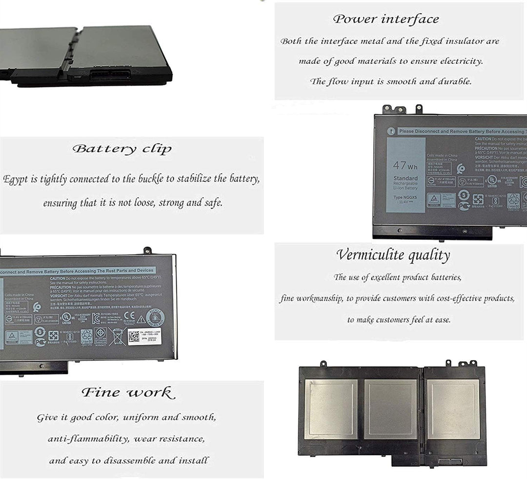 ASKC NGGX5 Laptop-Akku für Dell Latitude E5270 E5470 E5570 (P48F001) Precision M3510 Series JY8D6 0J